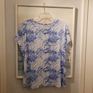 Koolaburra Blue and White Short Sleeve Tee